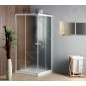Aqualine Cabines de douche - Cabine de douche carrée, 800x800 mm, verre dépoli Brick BTQ800