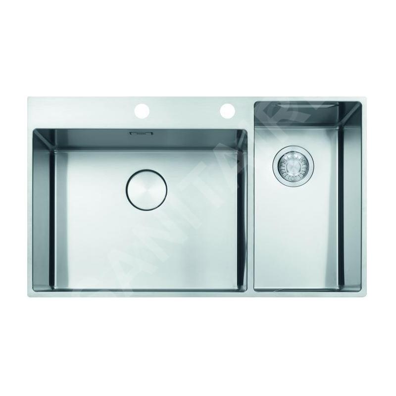 Franke Box Center - Évier BWX 220/620-54-27/2, 860x510 mm, inox 127.0538.259 Franke Box Center - Évier BWX 220/620-54-27/2, 860x510 mm, inox 127.0538.259