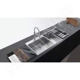 Franke Box Center - Évier BWX 220/620-54-27/2, 860x510 mm, inox 127.0538.259