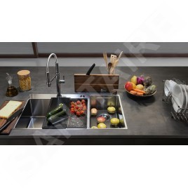 Franke Box Center - Évier BWX 220/620-54-27/2, 860x510 mm, inox 127.0538.259