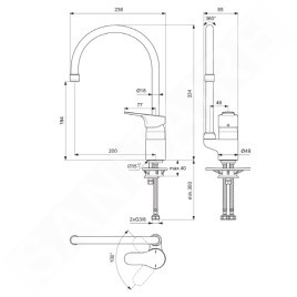 Ideal Standard Cerabase - Mitigeur d’évier, chrome BC844AA