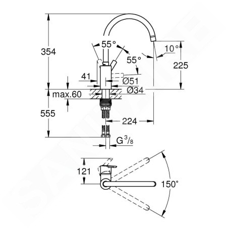 Grohe Feel - Mitigeur d'évier, supersteel 32670DC2