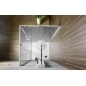 Aqualine Cabines de douche - Cabine de douche carrée, 800x800 mm, verre dépoli Brick BTQ800