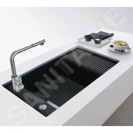 Franke Fresno - Évier en fragranit FSG 211, 860x458 mm, onyx 135.0539.538