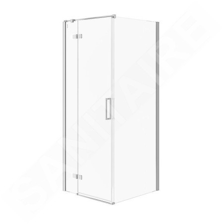 Cersanit Jota - Cabine de douche 80x80 cm, gauche, chrome/verre clair S160-005