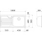Franke Galassia - Évier en inox GAX 611/2, 1000x500 mm 101.0120.144 Franke Galassia - Évier en inox GAX 611/2, 1000x500 mm 101.0120.144