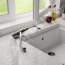 Ideal Standard CeraFlex - Robinetterie d’évier pour montage sous fenêtre, BlueStart, chrome BC132AA
