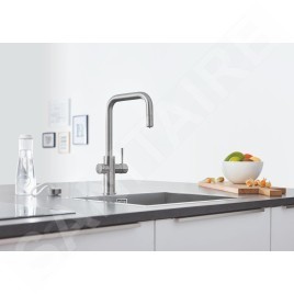 Grohe Blue Home - Mitigeur d’évier Connected, avec unité réfrigérante et filtration, supersteel 31543DC0