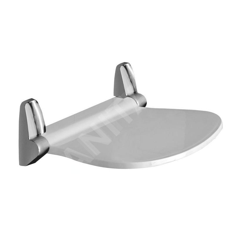 Sapho Sound - Siège de douche rabattable 385x354 mm, blanc 2282