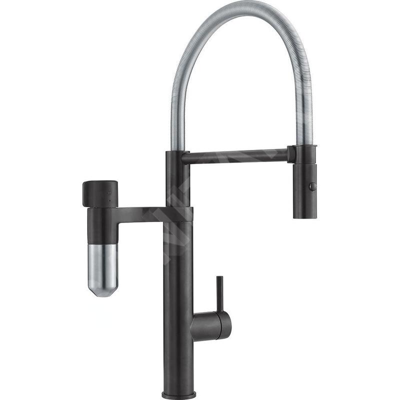 Franke Mitigeurs filtrants - Vital Tap mitigeur d’évier avec filtration d’eau intégrée, bec flexible et douchette, noir Franke Mitigeurs filtrants - Vital Tap mitigeur d’évier avec filtration d’eau intégrée, bec flexible et douchette, noir
