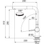 Franke Active New - Mitigeur d'évier FN 6110.094, avec douchette extractible, blanc artic 115.0653.387 Franke Active New - Mitigeur d'évier FN 6110.094, avec douchette extractible, blanc artic 115.0653.387