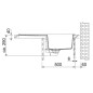 Franke Strata - Évier en fragranit STG 614-78, 780x435 mm, noir mat 114.0661.517 Franke Strata - Évier en fragranit STG 614-78, 780x435 mm, noir mat 114.0661.517