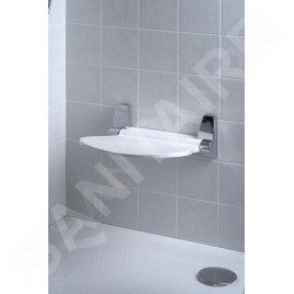 Sapho Sound - Siège de douche rabattable 385x354 mm, blanc 2282