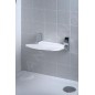 Sapho Sound - Siège de douche rabattable 385x354 mm, blanc 2282