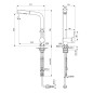 Ideal Standard Ceralook - Mitigeur d'évier avec douchette extractible, BlueStart, chrome BC178AA