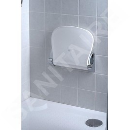 Sapho Sound - Siège de douche rabattable 385x354 mm, blanc 2282