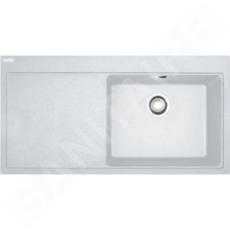 Franke Mythos - Évier en granit MTG 611/7, 1000x515 mm, blanc artic 114.0150.010