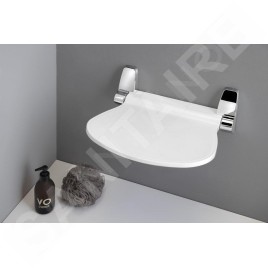 Sapho Sound - Siège de douche rabattable 385x354 mm, blanc 2282