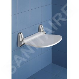 Sapho Sound - Siège de douche rabattable 385x354 mm, blanc 2282