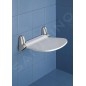 Sapho Sound - Siège de douche rabattable 385x354 mm, blanc 2282