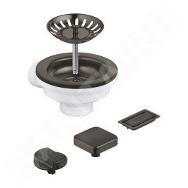 Grohe Garnitures de vidage - Kit de vidage d'évier, Hard Graphite brossé 40996AL0