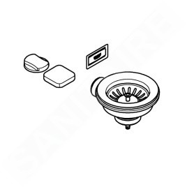 Grohe Garnitures de vidage - Kit de vidage d'évier, Hard Graphite brossé 40996AL0