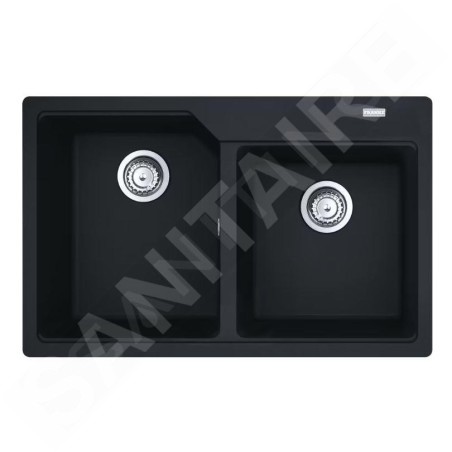 Franke Urban - Évier en fragranit UBG 611-78, 780x500 mm, noir mat 114.0700.117