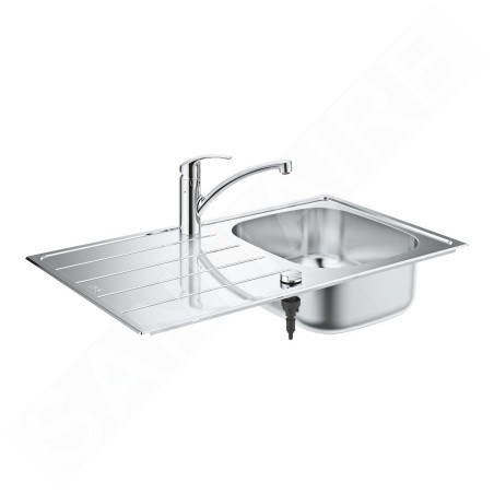 Grohe Éviers - Ensemble évier K200 et mitigeur Eurosmart, inox brossé / chrome 31565SD1