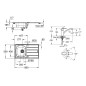 Grohe Éviers - Ensemble évier K200 et mitigeur Eurosmart, inox brossé / chrome 31565SD1