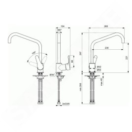 Ideal Standard Alpha - Mitigeur d'évier, chrome BC660AA