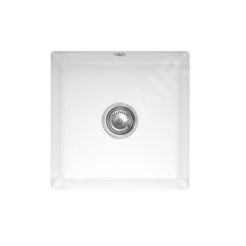 Villeroy & Boch Subway 50 - Évier en céramique 44x44 cm, CeramicPlus, Stone White 332501RW