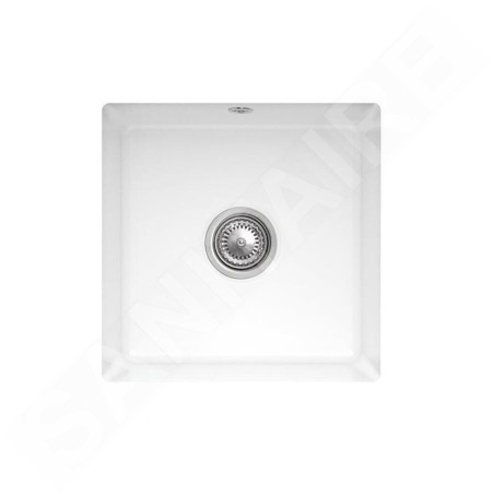 Villeroy & Boch Subway 50 - Évier en céramique 44x44 cm, CeramicPlus, Stone White 332501RW