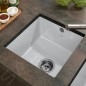 Villeroy & Boch Subway 50 - Évier en céramique 44x44 cm, CeramicPlus, Stone White 332501RW