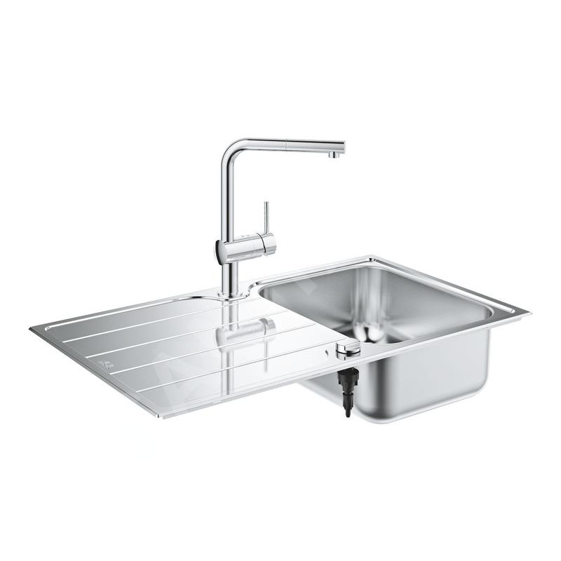 Grohe Éviers - Ensemble évier K500 et mitigeur Minta, inox brossé / chrome 31573SD1