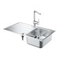 Grohe Éviers - Ensemble évier K500 et mitigeur Minta, inox brossé / chrome 31573SD1