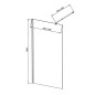 Aqualine Walk-In - Paroi de douche 1000x1900 mm, verre clair WI101
