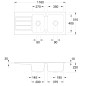 Villeroy & Boch Architectura - Évier en céramique 1160x510 mm avec vidage, CeramicPlus, blanc alpin 338002R1