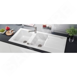 Villeroy & Boch Architectura - Évier en céramique 1160x510 mm avec vidage, CeramicPlus, blanc alpin 338002R1