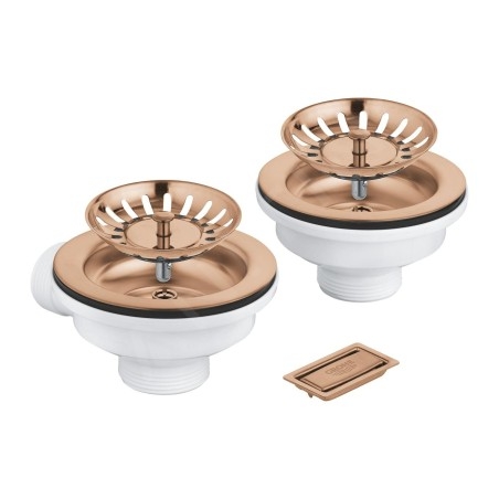 Grohe Accessoires - Garniture de vidage pour évier, Warm Sunset brossé 40997DL0