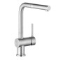 Kludi L Steel - Mitigeur d'évier avec bec extractible, inox brossé 45851F877