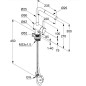 Kludi L Steel - Mitigeur d'évier avec bec extractible, inox brossé 45851F877