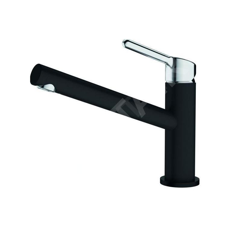 Franke Orbit - Mitigeur d'évier FC 3054.901, chrome / noir mat 115.0659.964