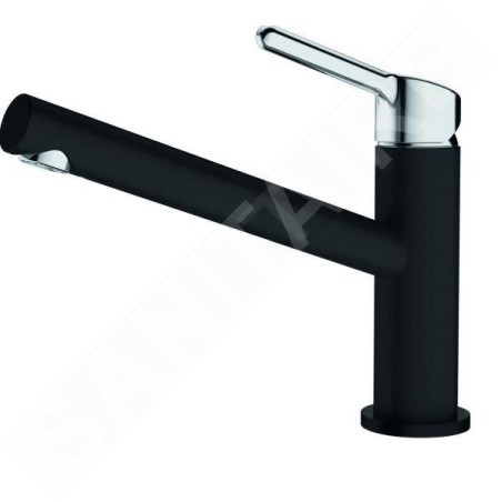 Franke Orbit - Mitigeur d'évier FC 3054.901, chrome / noir mat 115.0659.964