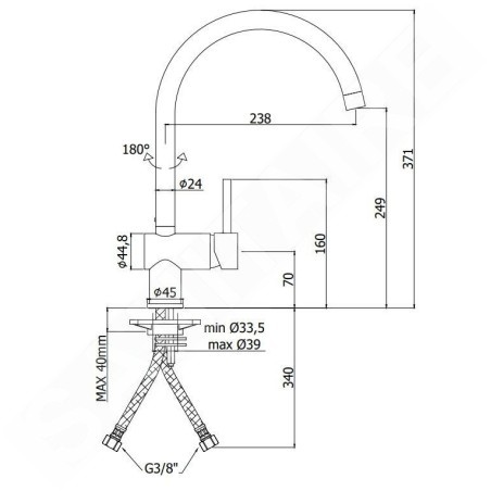 Paffoni Light - Robinetterie d’évier, noir mat LIG280NO