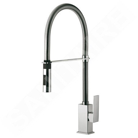 Paffoni Elle - Mitigeur d’évier avec douchette extractible, chrome EL179CR