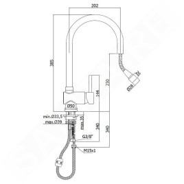 Paffoni Stick - Mitigeur d’évier avec douchette extractible, chrome SK185CR