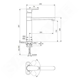 Ideal Standard Cerafine O - Robinetterie d’évier, chrome BC501AA