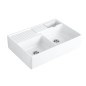 Villeroy & Boch Éviers - Évier en céramique 895x630 mm avec vidage, CeramicPlus, blanc alpin 632391R1