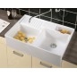 Villeroy & Boch Éviers - Évier en céramique 895x630 mm avec vidage, CeramicPlus, blanc alpin 632391R1