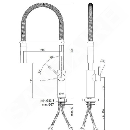 Paffoni Light - Mitigeur d’évier avec bec flexible, chrome LIG179CR